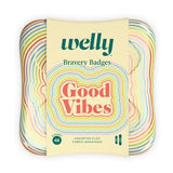 Welly Bravery Badges Good Vibes assorted flex fabric bandages colorful tin