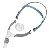Nasal CPAP mask with headgear and cushion for sleep apnea or respiratory support