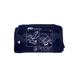 A&D Medical blood pressure cuff with illustrated instructions for home use, 24-30cm size.