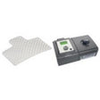 CPAP machine with digital display and white filter for respiratory therapy