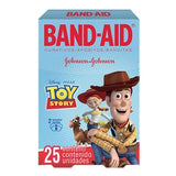 Toy Story themed BAND-AID box with cartoon characters, 25 assorted adhesive bandages