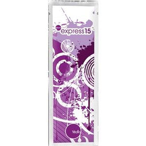 Violet Express 15 medical supplies box with purple abstract design