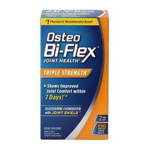 Osteo Bi-Flex Joint Health Triple Strength supplement box with 120 coated tablets