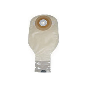 One-piece transparent ostomy pouch with adhesive wafer for stoma care
