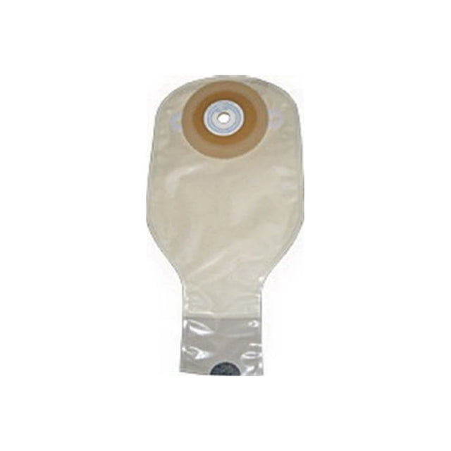One-piece transparent ostomy pouch with adhesive wafer for stoma care