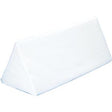 White foam wedge pillow for medical support and comfort