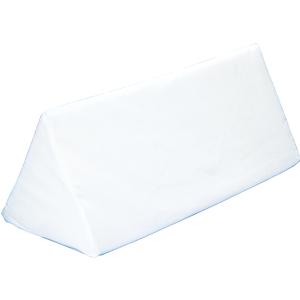 White foam wedge pillow for medical support and comfort