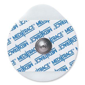 Single disposable ECG electrode pad with MEDI-TRACE branding for medical monitoring