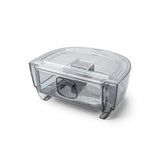 Clear plastic CPAP humidifier water chamber for respiratory therapy device
