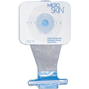 Ostomy pouch with adhesive barrier and transparent bag for medical supply home delivery