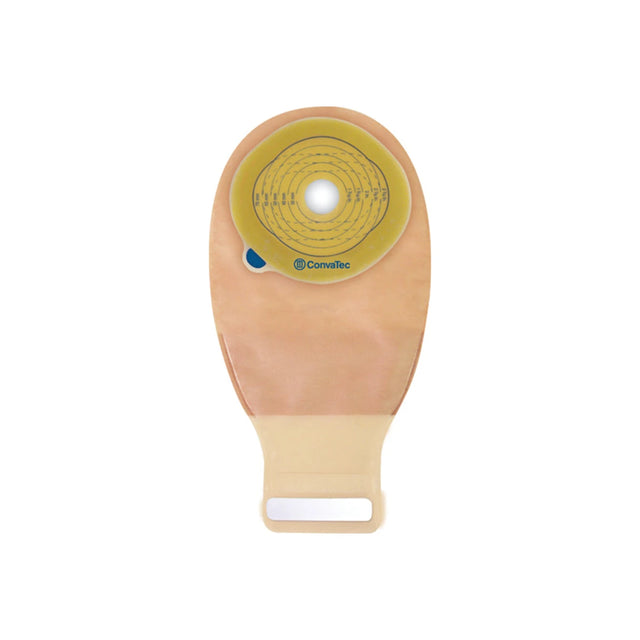 Convatec beige ostomy pouch with adhesive barrier for stoma care