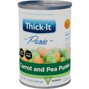 Thick-It Carrot and Pea Purée can, gluten free, low sodium, pureed food for dysphagia