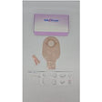 ostomy bag kit with skin barrier rings, clip, and Safe n Simple packaging on white background