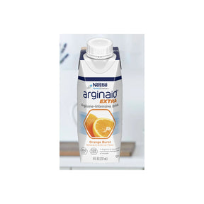 Arginaid Extra orange burst arginine drink in a carton, nutritional medical beverage