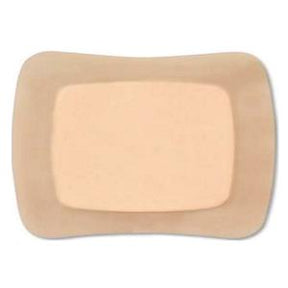Large rectangular medical adhesive bandage for wound care on white background