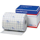 BSN Cover-Roll Stretch medical adhesive tape roll with grid pattern and packaging box