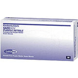 Box of Kimberly-Clark purple nitrile exam gloves, powder-free, size medium, medical supplies
