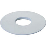 Flat white medical-grade silicone washer on plain background