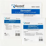 Gentell Dermatell bordered wound dressings in sterile packaging for medical use