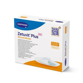 Zetuvit Plus Silicone Border wound dressing box, medical supplies for chronic wound care