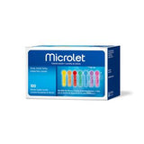 Microlet lancets box for blood glucose testing, 100 count, assorted colors
