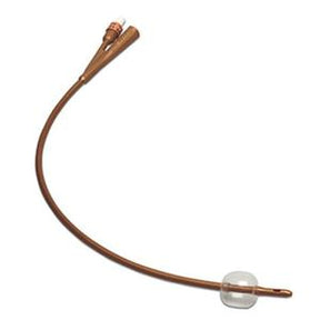 Latex Foley catheter with inflatable retention balloon for medical urinary care