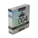 Okamoto 004 ultra-thin latex condoms box with holographic packaging