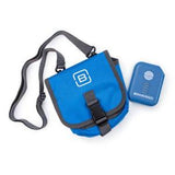 Blue portable medical device with carrying case, home healthcare supply