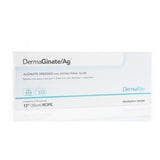 Box of DermaGinate/Ag alginate dressing with antibacterial silver for wound care, 12-inch rope