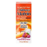 Children's Motrin oral suspension box, original berry flavor, for ages 2-11, 4 fl oz