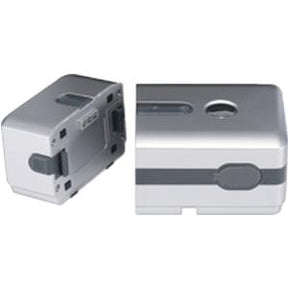 Compact silver CPAP or medical device on white background, essential home medical equipment