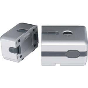 Compact silver CPAP or medical device on white background, essential home medical equipment