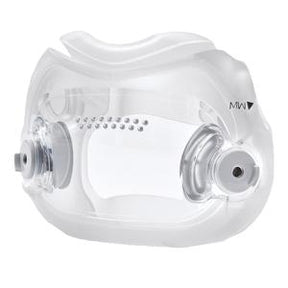 Clear silicone CPAP nasal mask cushion for sleep apnea therapy