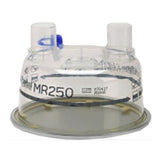 MR250 medical humidifier chamber for respiratory therapy equipment, clear plastic design