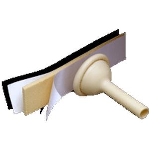External male urinary catheter with adhesive strip for incontinence management