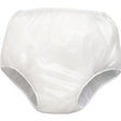 White adult plastic protective underwear for incontinence support