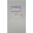ostomy wafer starter kit with stoma ring, measuring guide, adhesive strip, and product box