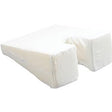 White foam leg support cushion for medical and orthopedic comfort