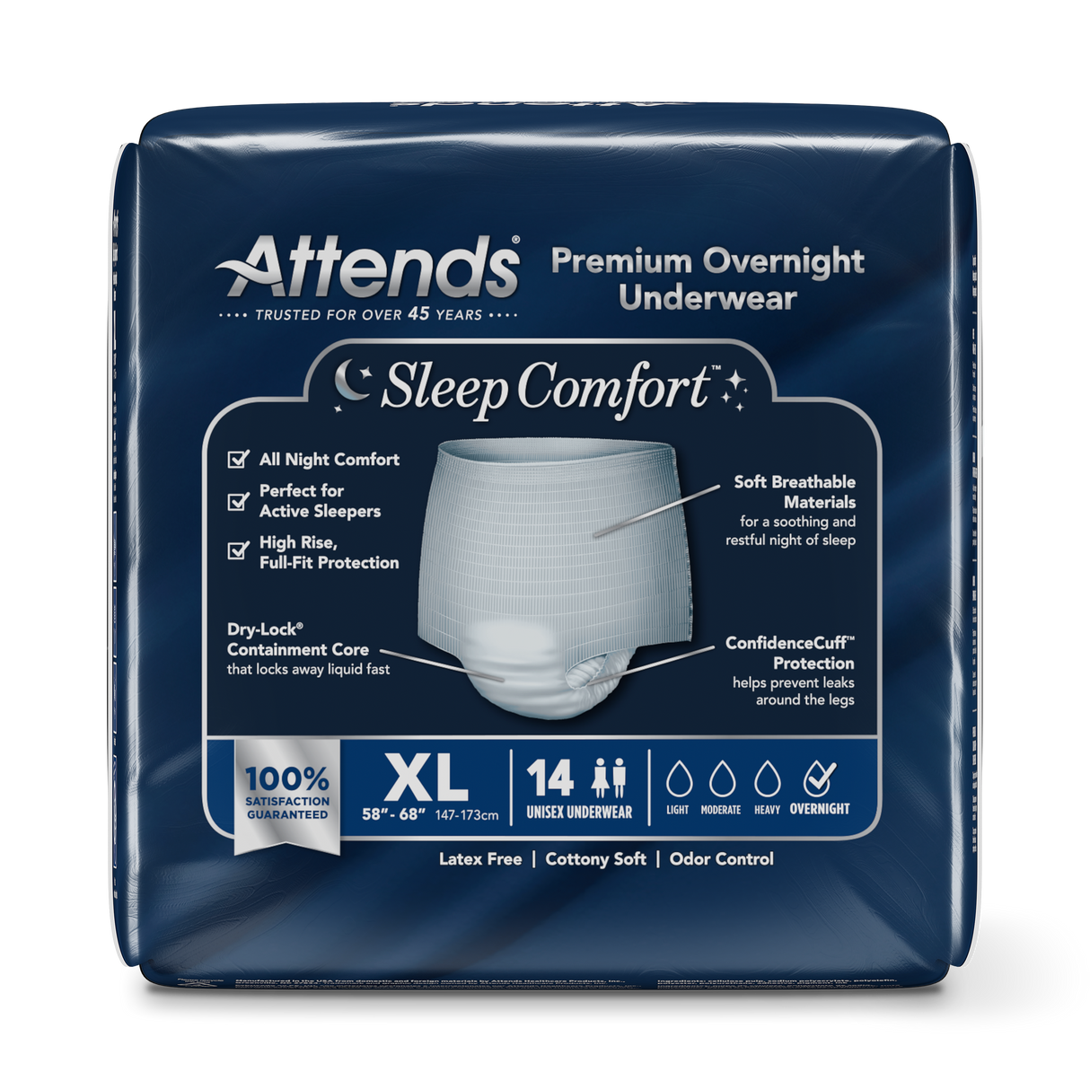 Attends Sleep Comfort™ Premium Overnight Underwear, X-Large