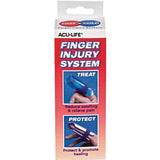 Finger injury system box for pain relief and protection with hot and cold therapy