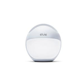 Elvie round portable medical device with white and grey casing for health management