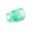 Clear ribbed medical tubing connector adapter for respiratory equipment