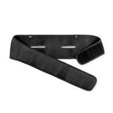 Black adjustable support belt with velcro closures for medical or orthopedic use