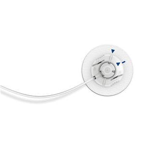 Medical infusion set with adhesive patch and tubing for diabetes management