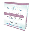 Simpurity silicone foam wound dressing box, ionic silver, 7x7 inches, 12 pads