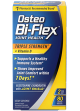 Osteo Bi-Flex Joint Health Triple Strength dietary supplement box with 80 coated tablets