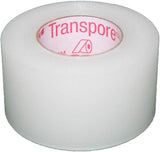 Roll of clear medical adhesive tape for wound care and secure bandage application