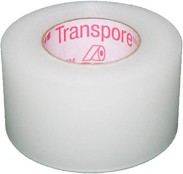 Roll of clear medical adhesive tape for wound care and secure bandage application