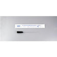 Sterile medical swab with black handle and packaging on gray background