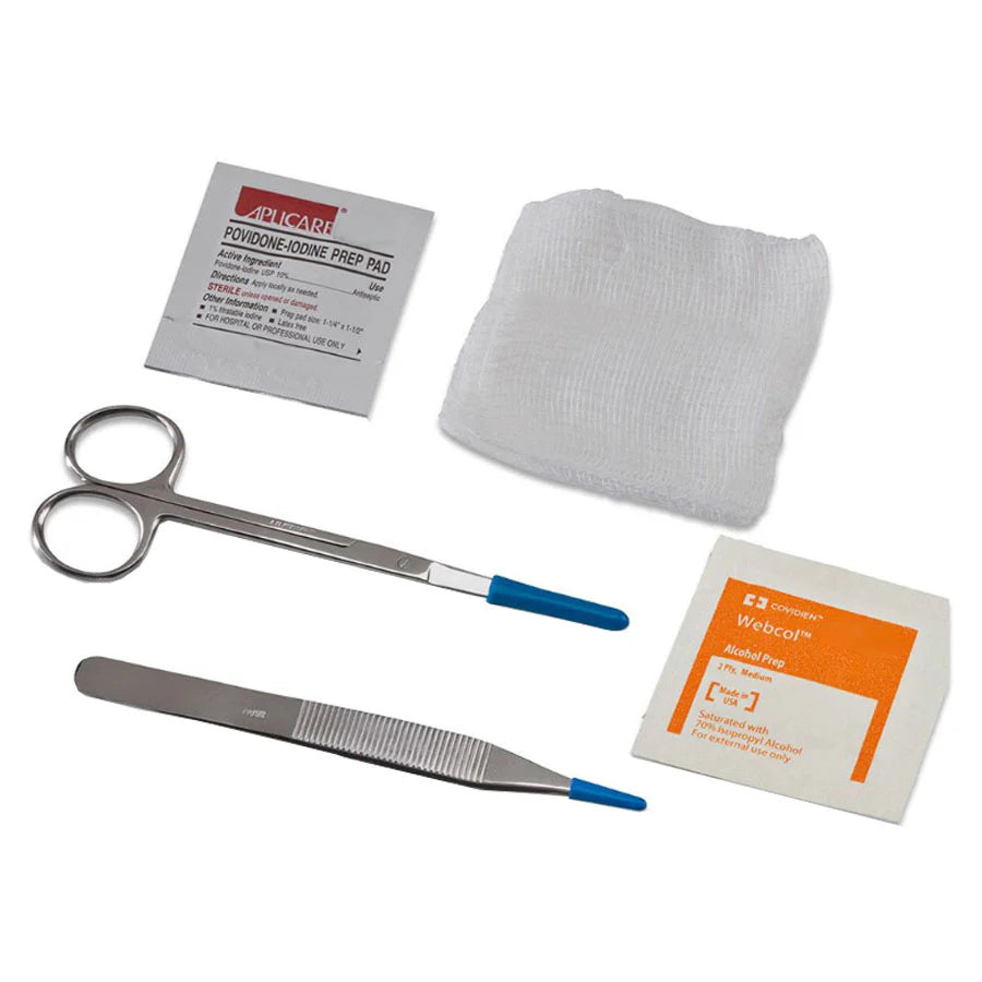 Presource Suture Removal Tray With Littauer Scissors, Wire And Thumb Forceps